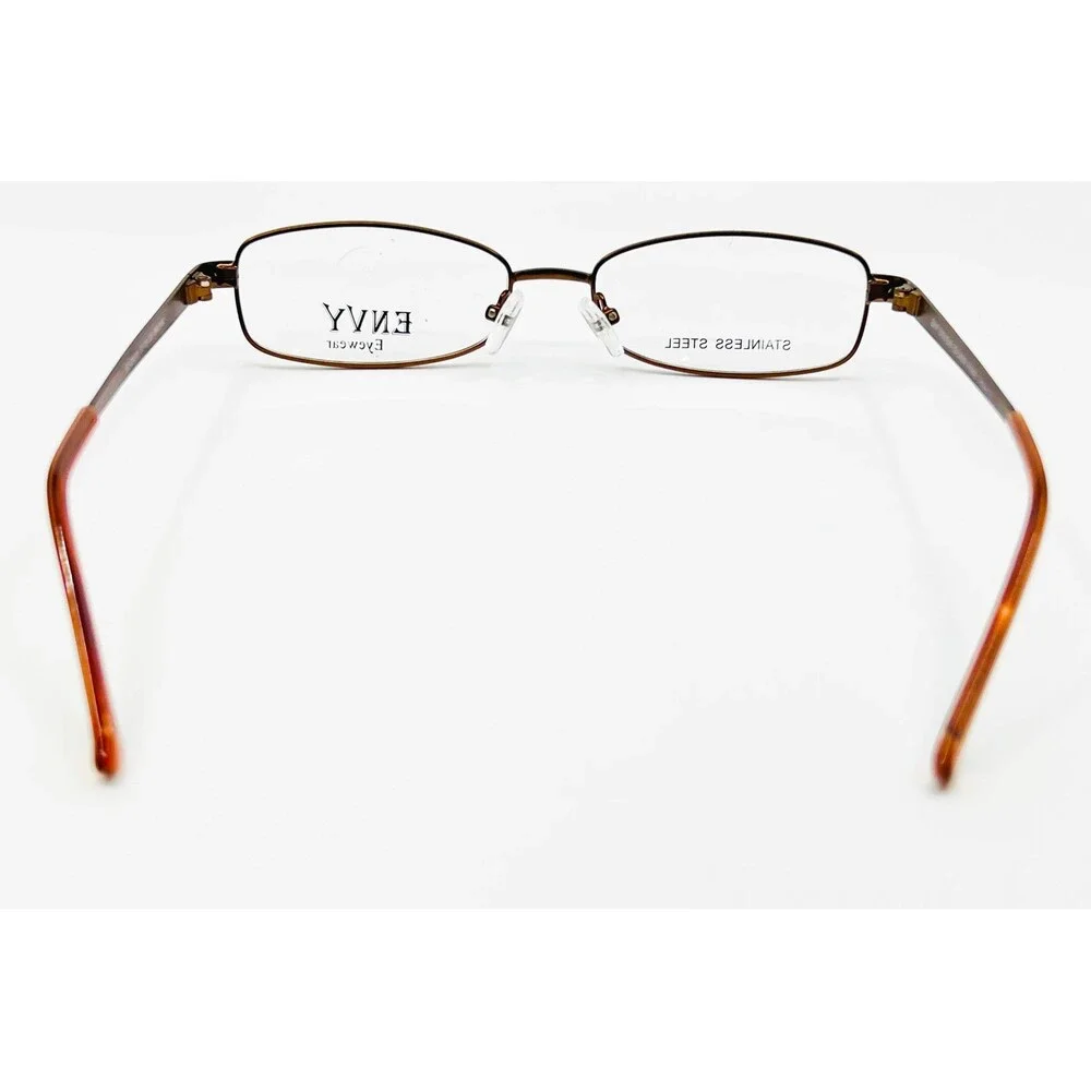 Envy Eyewear Eyeglasses Frames Womens Brown EE-DAWN Stainless Steel 52-16-135